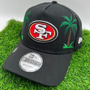 New Era San Francisco 49ers NFL Black Palm Trees 9Forty A Frame Snapback Hat New